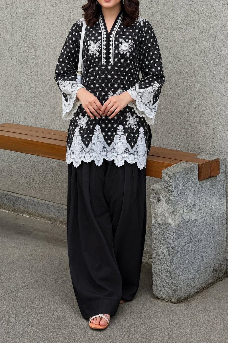 2pc AAYRA Black & white embroidered Luxury lawn set🖤 - Kolari official2pc AAYRA Black & white embroidered Luxury lawn set🖤2pc AAYRA Black & white embroidered Luxury lawn set🖤