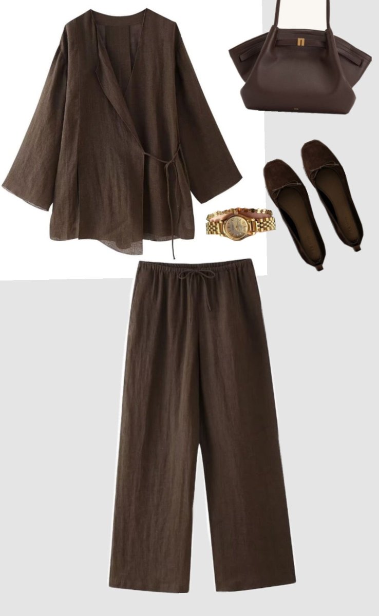 2pc brown tie up coord set🤎 - Kolari official2pc brown tie up coord set🤎2pc brown tie up coord set🤎