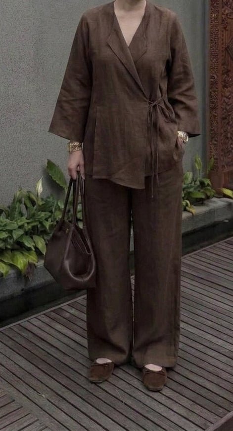 2pc brown tie up coord set🤎 - Kolari official2pc brown tie up coord set🤎2pc brown tie up coord set🤎