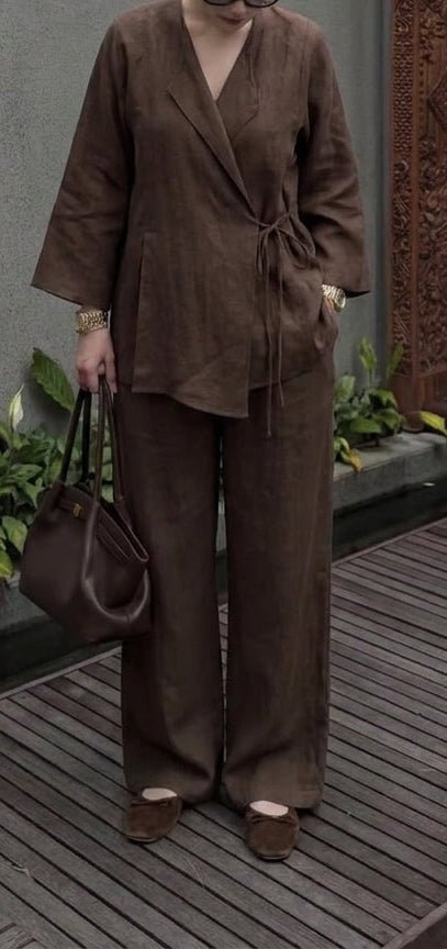 2pc brown tie up coord set🤎 - Kolari official2pc brown tie up coord set🤎2pc brown tie up coord set🤎