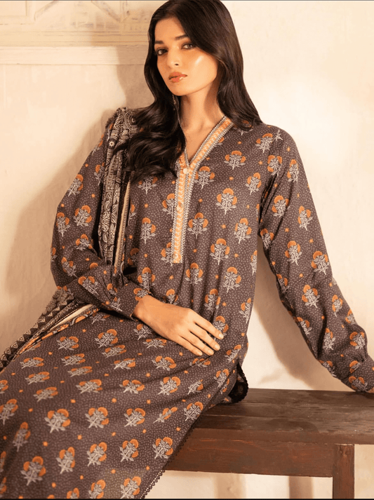 Brown floral Sapphire (unstitched 3pc ) - Kolari officialBrown floral Sapphire (unstitched 3pc )Brown floral Sapphire (unstitched 3pc )