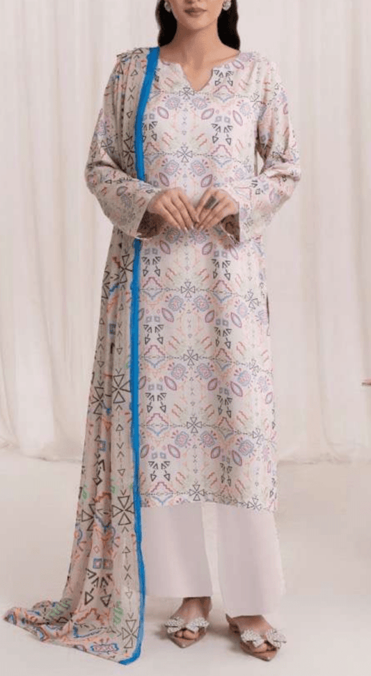 White Ethnic summer ( Unstitched 3pc set ) - Kolari officialWhite Ethnic summer ( Unstitched 3pc set )White Ethnic summer ( Unstitched 3pc set )